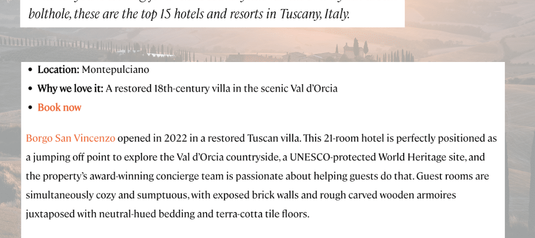 15 Best Hotels and Resorts in Tuscany